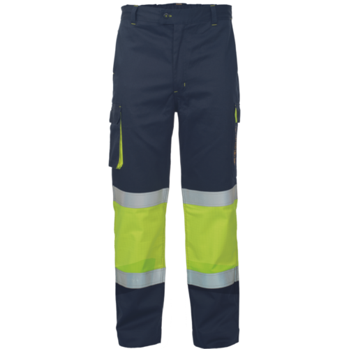 Брюки MULTINORM STRIP FR HV, цвет синий/желтый