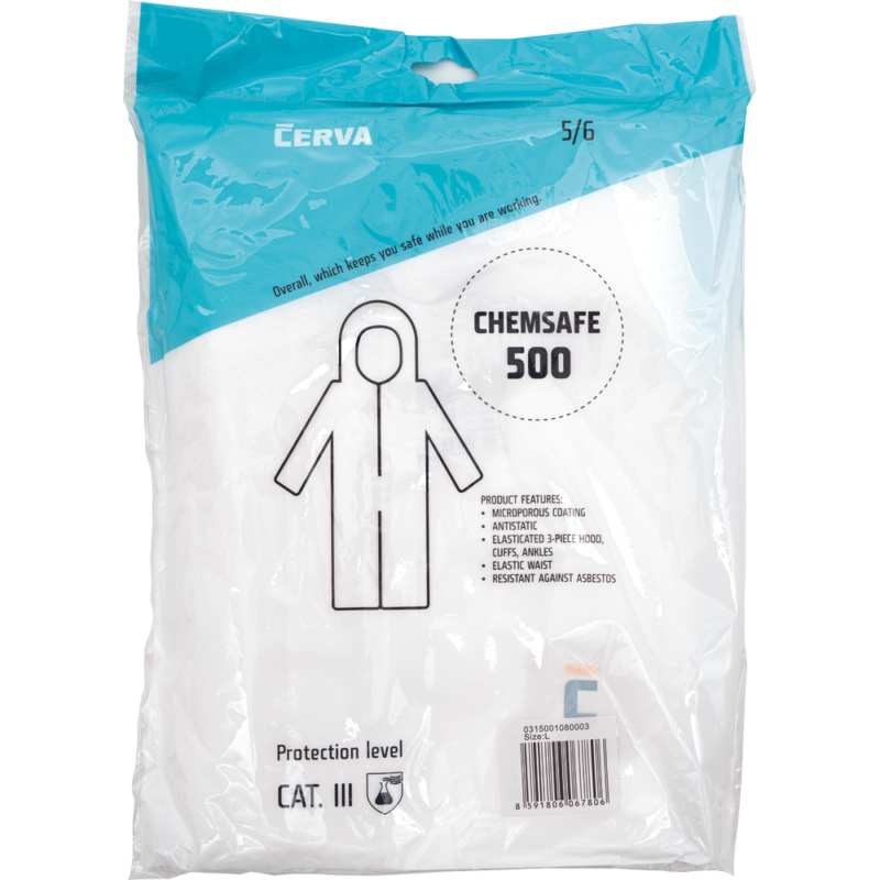 Одноразовый комбинезон CHEMSAFE 500, цвет белый — изображение 4
