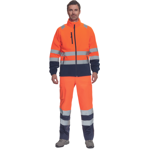 Куртка флисовая SEVILLA HV Cerva, цвет оранжевый/синий — изображение 2